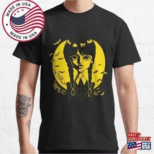 Wednesday Addams Pixel Yellow Chill Stare Fanart Classic T-Shirt Unisex